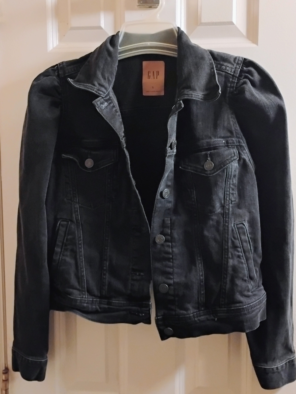 GAP Black Denim Shirt Jacket